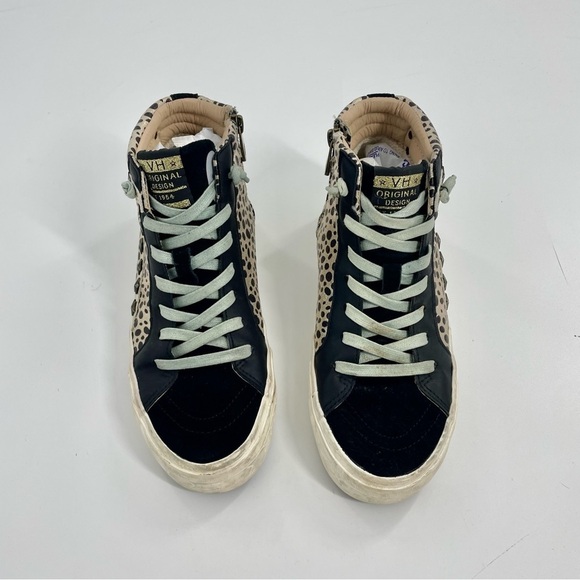 Vintage Havana revenge 8 Black Gold‎ leopard high top fashion sneakers GGDB - Picture 5 of 10